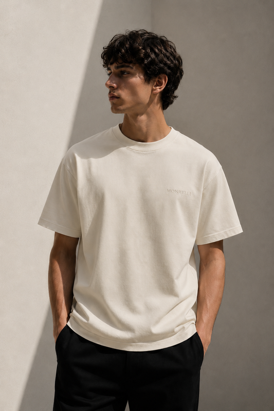 MONRELLI Essential Tee — Ecru