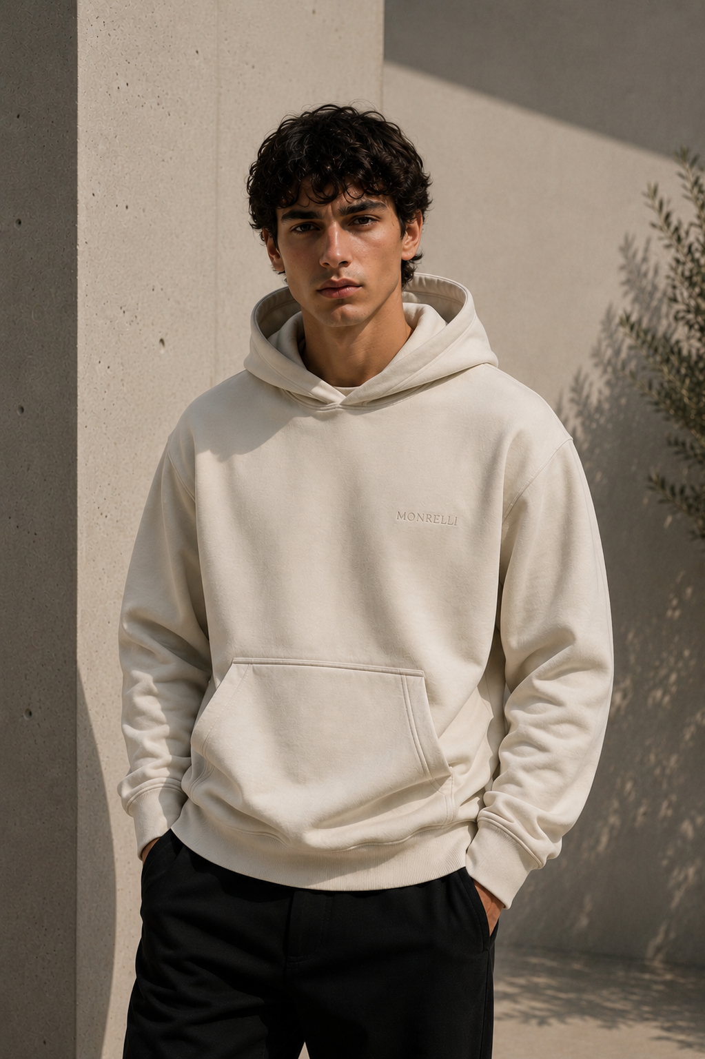 MONRELLI Heavy Hoodie — Ecru