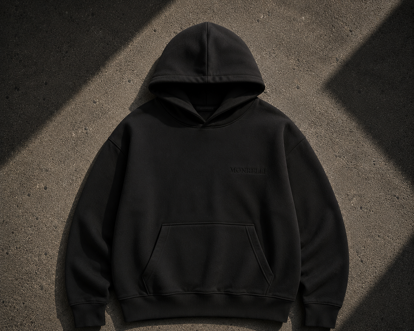 MONRELLI Heavy Hoodie — Black